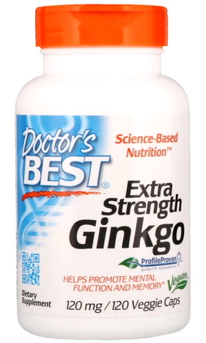 Doctor's Best Extra Strength Ginkgo Гинкго Билоба 120 мг 120 капс.