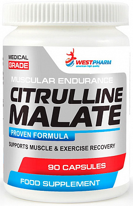 WestPharm Citrulline Malate Цитруллин 500 мг 90 капс.