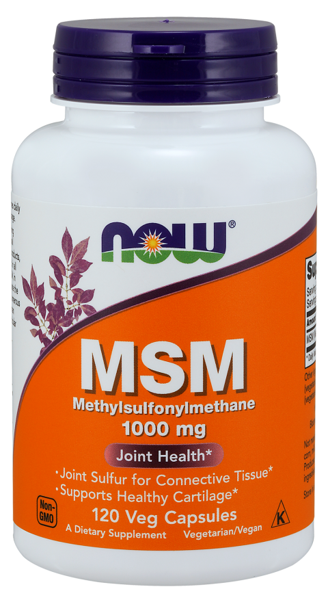NOW MSM Метилсульфонилметан 1000 мг. 120 капс.