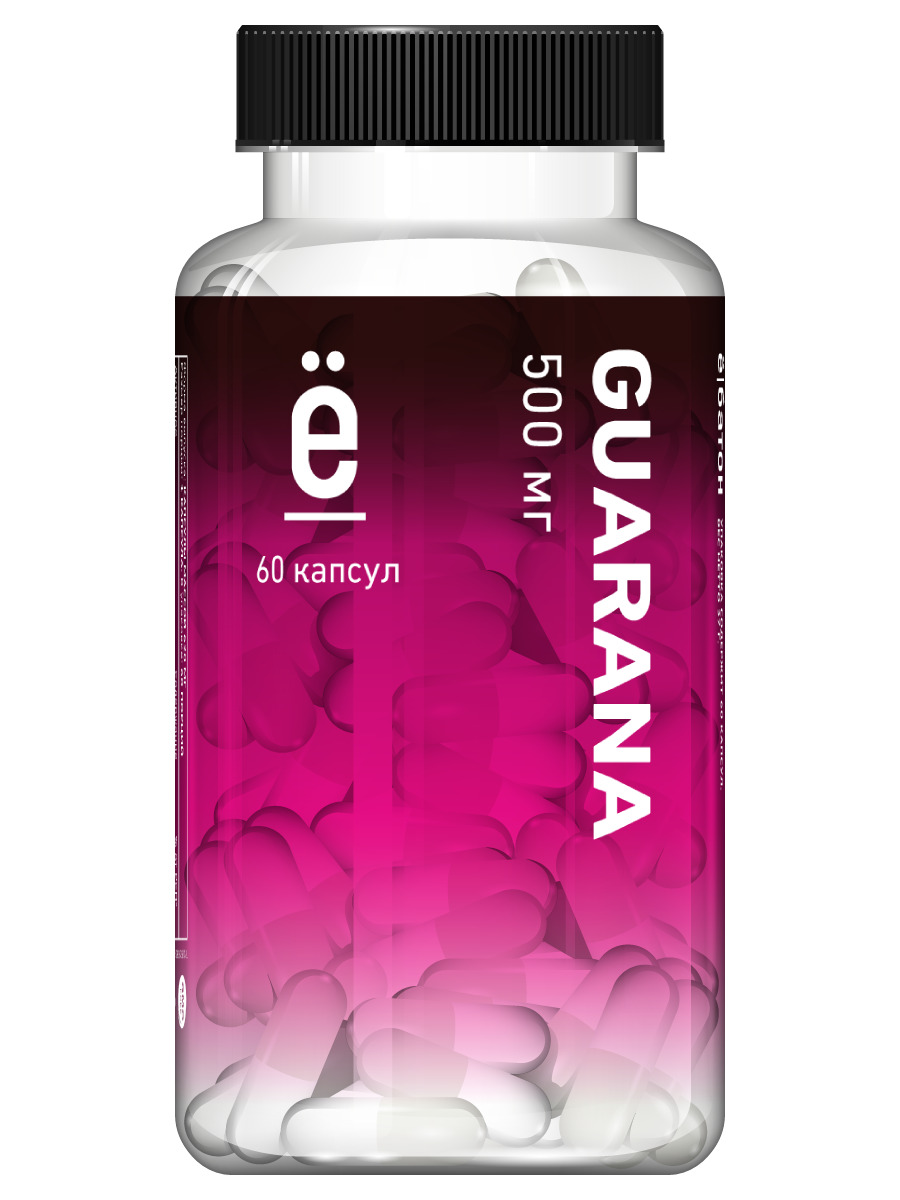 Ёбатон Guarana 500 mg. Гуарана 60 капс.