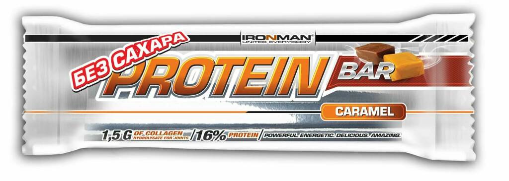 IRONMAN Protein Bar батончик 16-18% без сахара 50 гр.