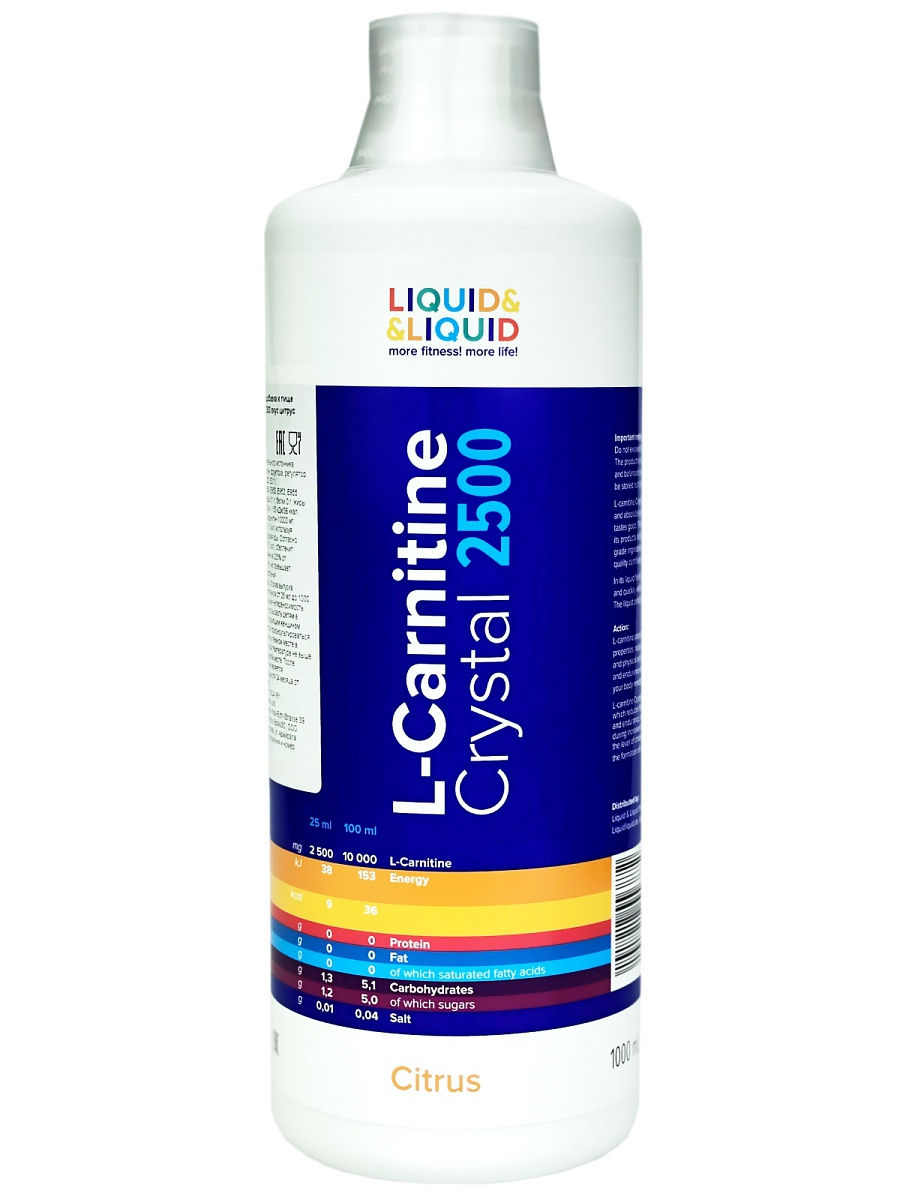 Liquid & Liquid L-carnitine Crystal 2500 Л-карнитин 1000 мл.
