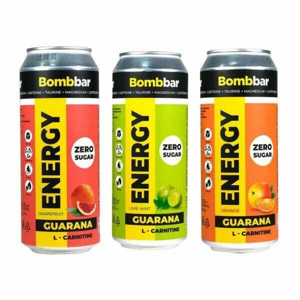 BombBar Energy Guarana L-Carnitine Энергетический напиток 500 мл.