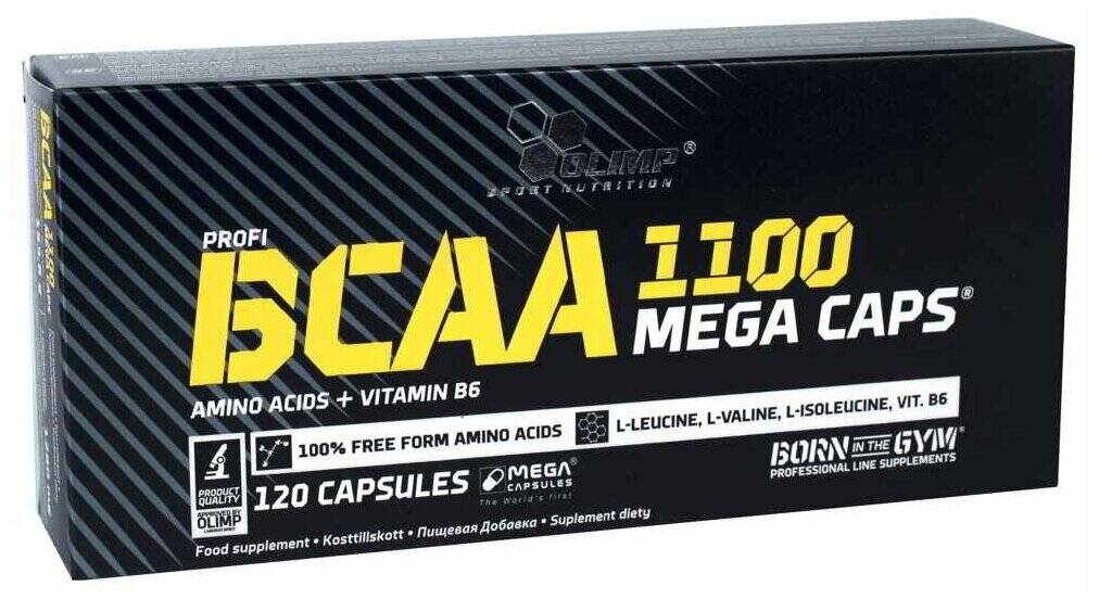 Olimp BCAA Mega Caps 1100 mg. БЦАА 120 капс.