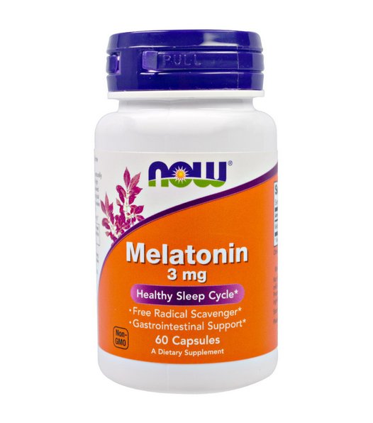 NOW Melatonin Мелатонин 3 мг 60 капс.