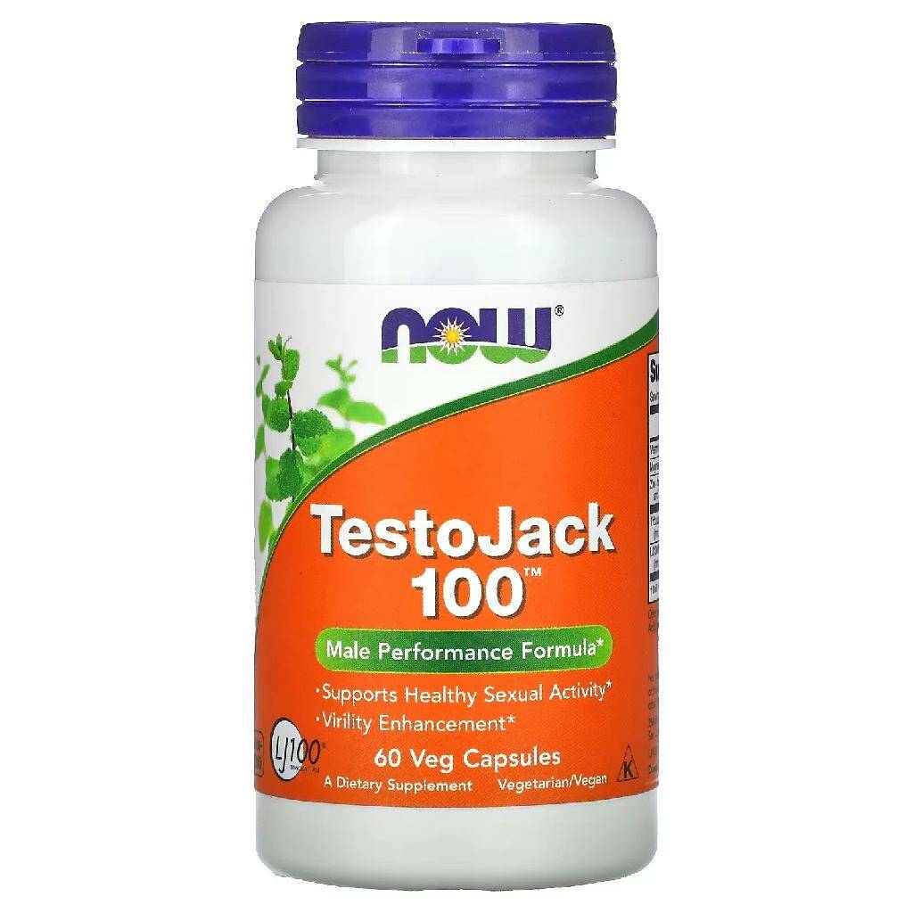 NOW TestoJack 100 Бустер Тестостерона 60 капс.