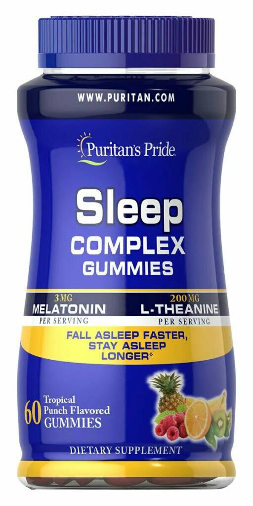 Puritan's Pride Sleep Complex Gummies Комплекс для сна 60 Жевательных мармеладок.