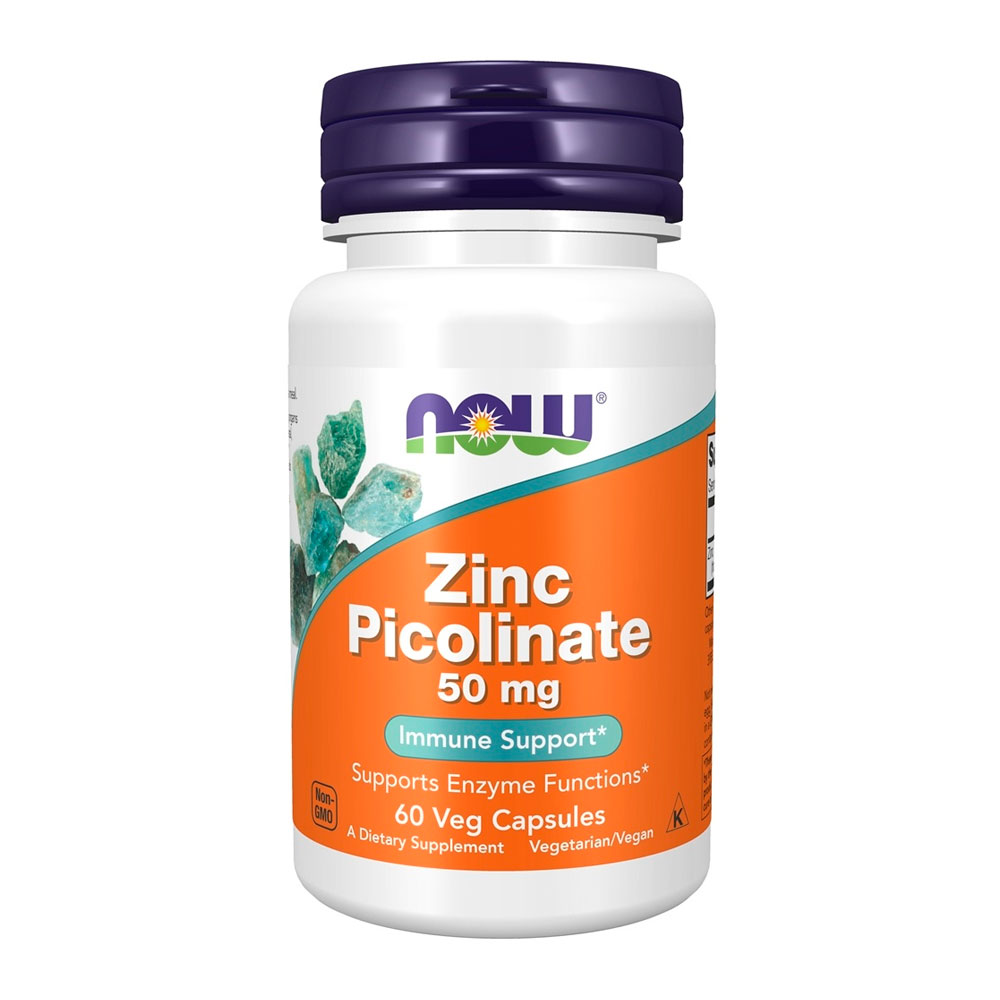 NOW Zinc Picolinate Цинк 50 мг 60 капс.