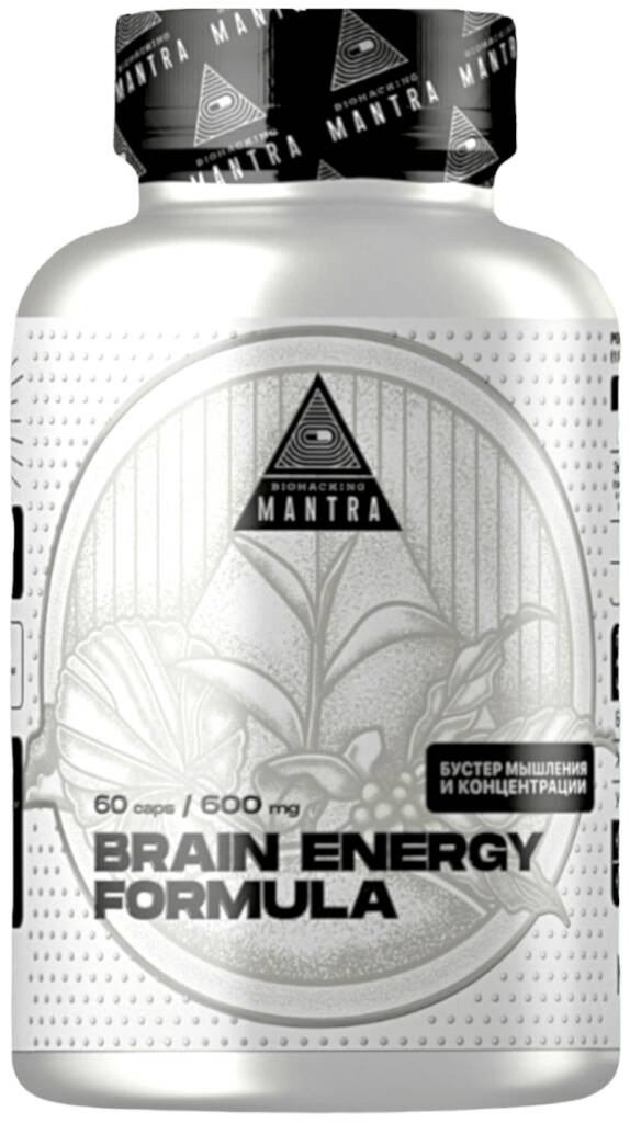 BiohackingMantra Brain Energy Formula Препарат для внимания 60 капс.