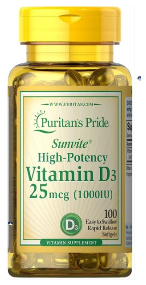 Puritans Pride D 1000 Витамин Д-3 100 капс.