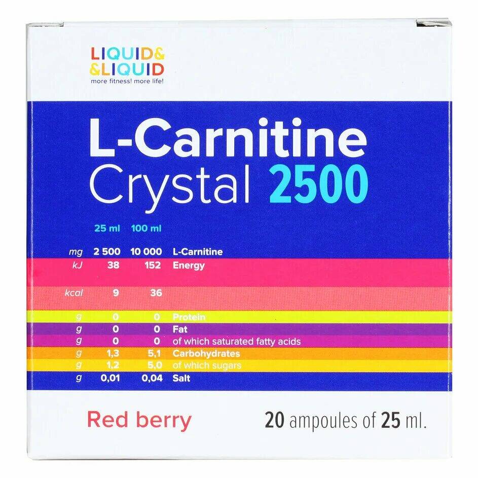 Liquid & Liquid L-carnitine Crystal 2500 Л-карнитин 25 мл.