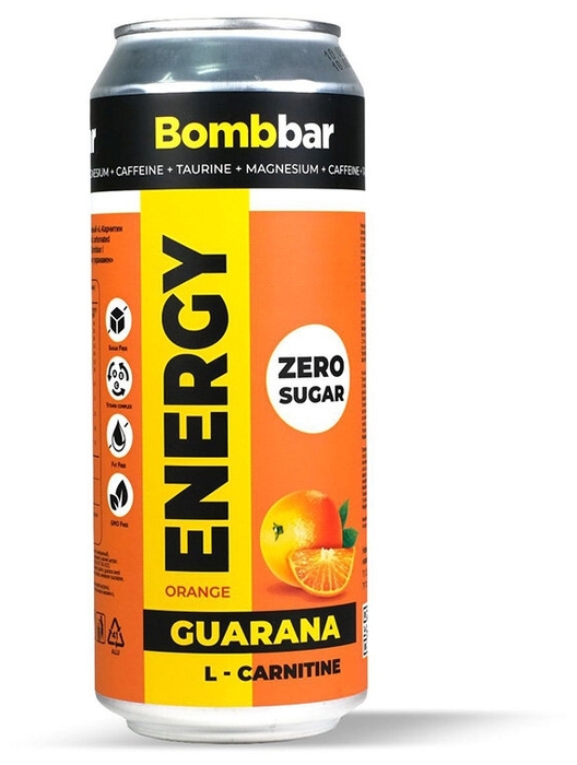 BombBar Energy Guarana L-Carnitine Энергетический напиток 500 мл.