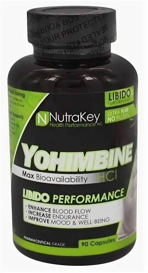 NutraKey Yohimbine HCL Йохимбин 3 мг 90 капс.