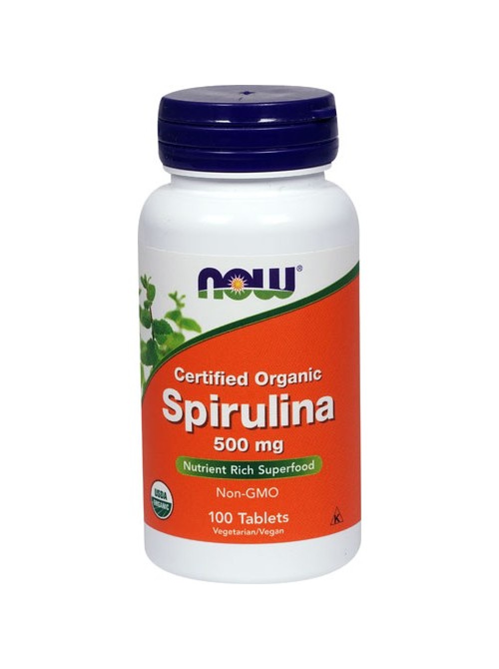 NOW Organic Spirulina Спирулина 500 мг. 100 табл.