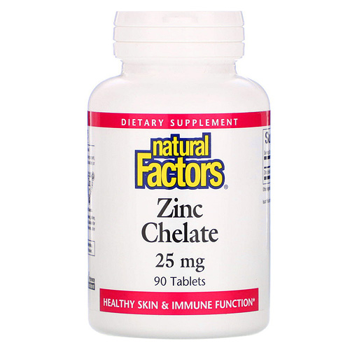 Natural Factors Zinc Chelate Цинк 25 мг. 90 табл.