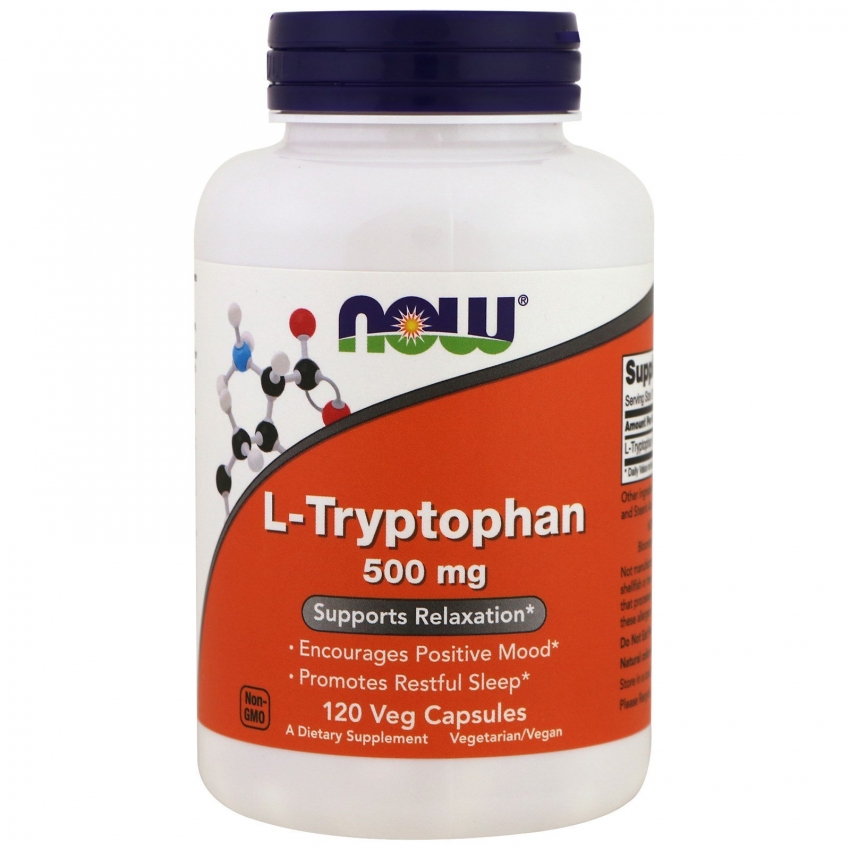 NOW L-Tryptophan Триптофан 500 мг 120 капс.