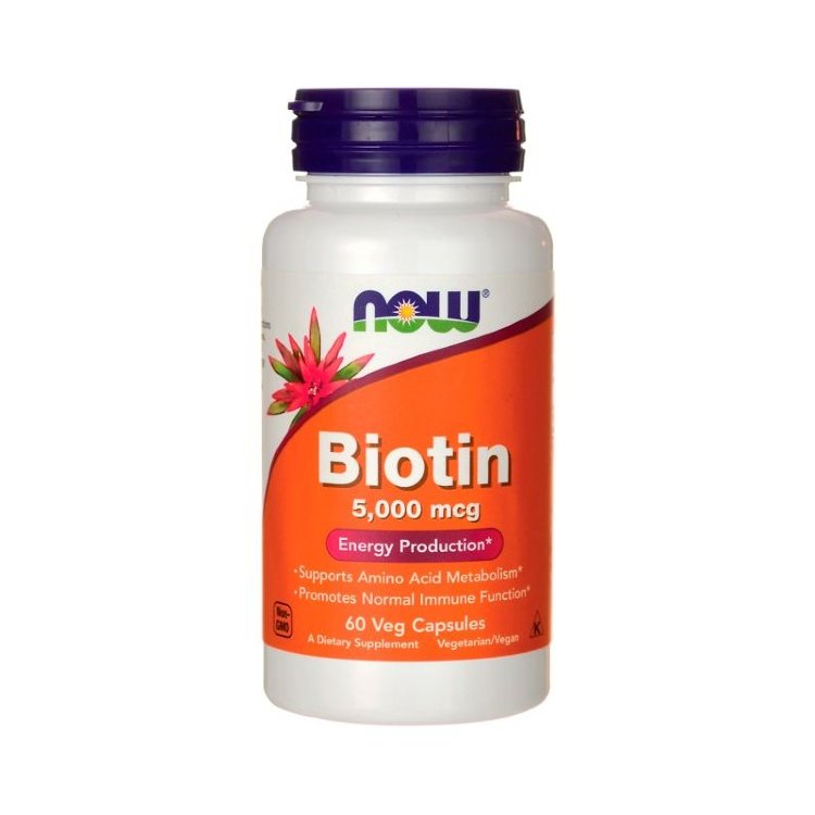 NOW Biotin Биотин 5000 мкг 60 капс.
