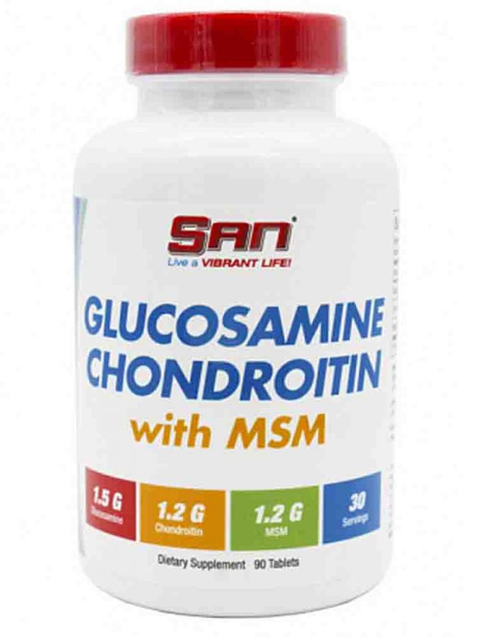 SAN Glucosamine Chondroitin MSM Глюкозамин 90 табл.