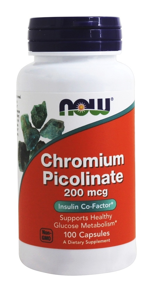 NOW Chromium Picolinate Хром 200 мкг. 100 капс.