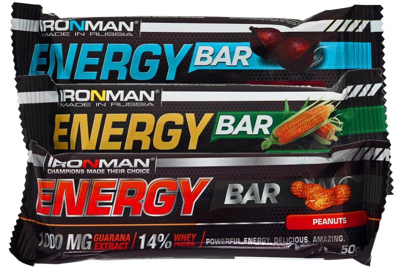 IRONMAN Energy Bar Батончик с гуараной 50гр.
