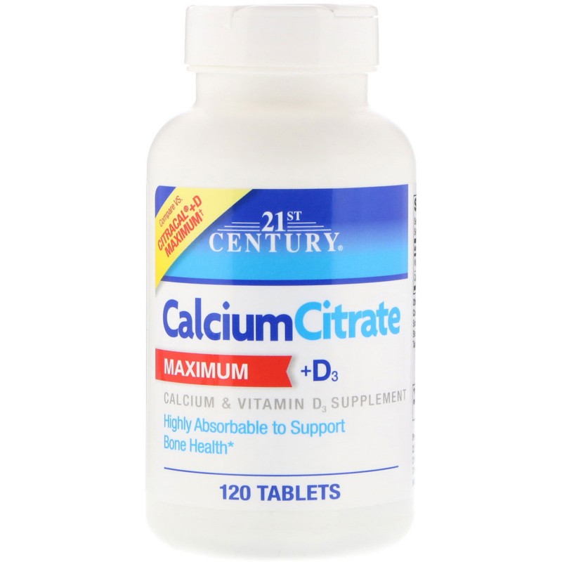 21st Century Calcium Citrate+D3 Кальций Д-3 120 табл.