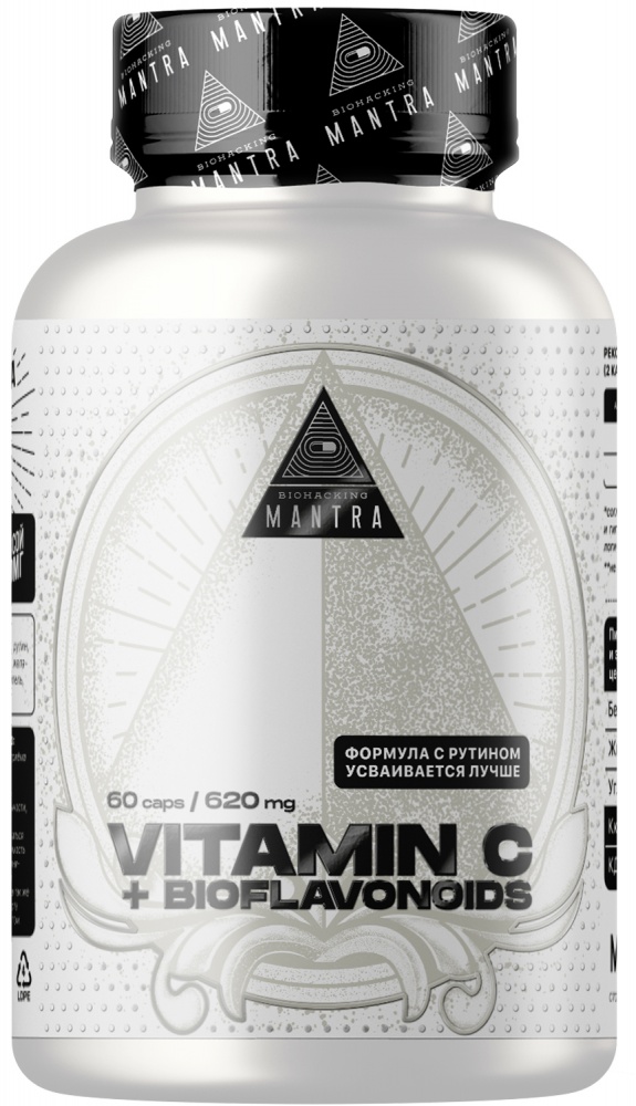 BiohackingMantra Vitamin C Витамин С 500 мг. 60 капс.