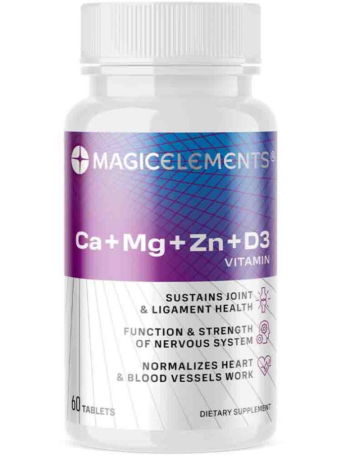 Magic Elements Ca+Ma+Zn+D3 Кальций, цинк, магний 60 табл.