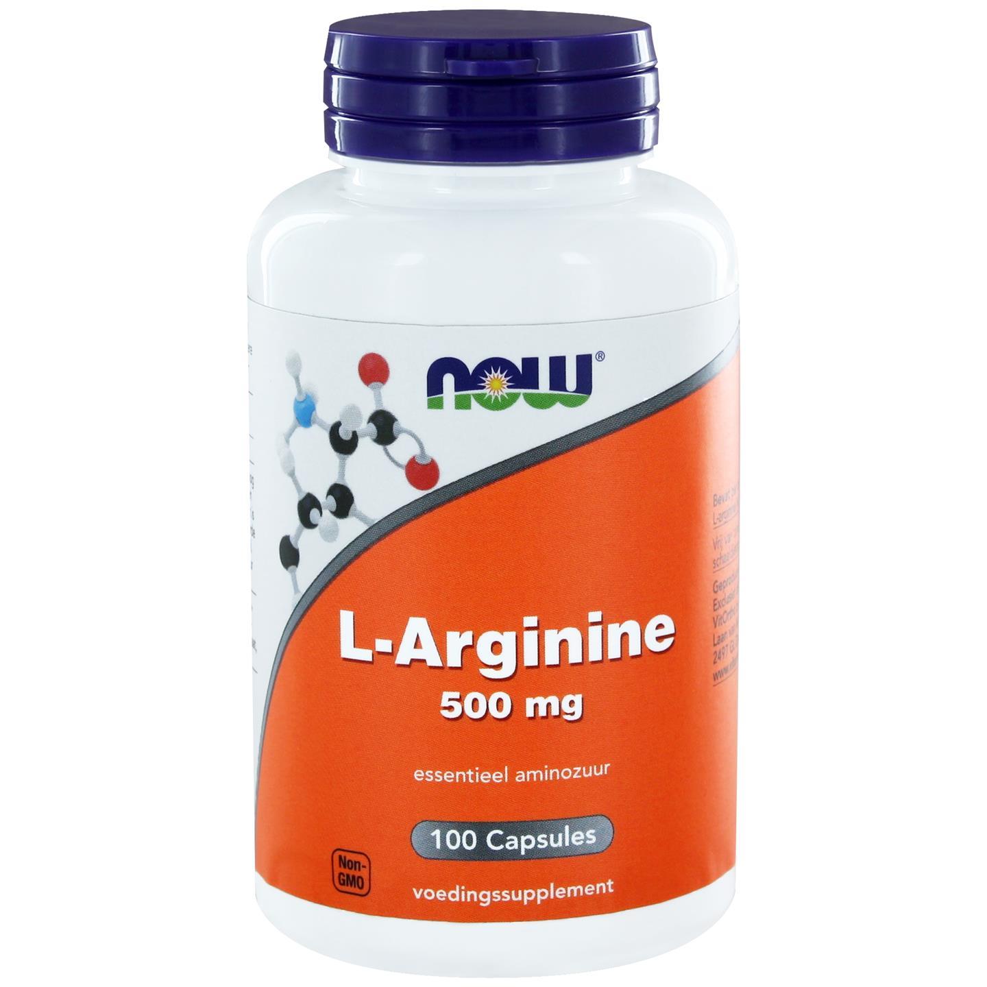 NOW L-Arginine Аргинин 500 мг. 100 капс.