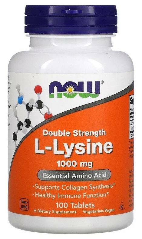 NOW L-Lysine Л-лизин 1000 мг 100 табл.