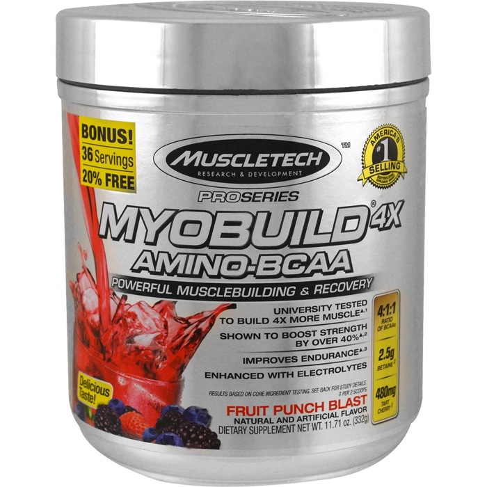 MuscleTech MyoBuild 4X БЦАА 332 гр.