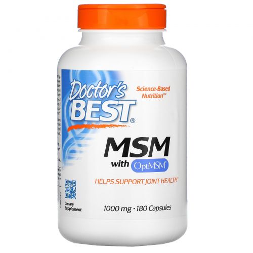 Doctor's Best MSM Метилсульфонилметан 1000 мг. 180 капс.