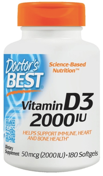 Doctor's Best Vitamin D3 2000 Витамин Д-3 180 капс.