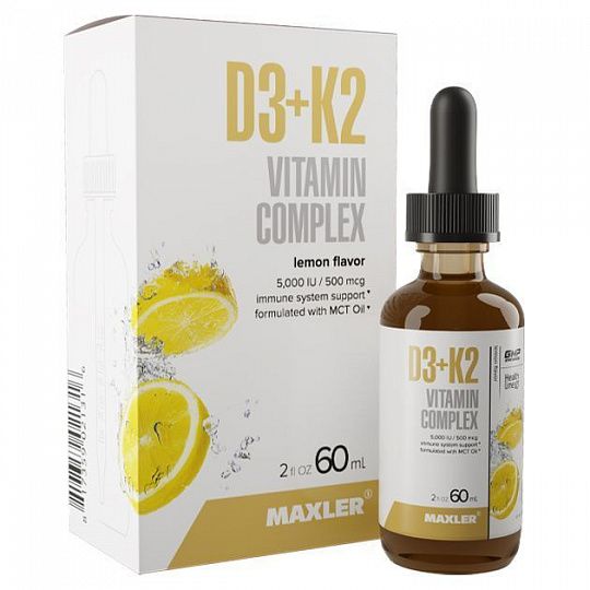 Maxler Vitamin D-3 & K-2 Drops Витамин Д3 и К2 60 мл.